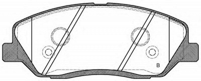 OPEN PARTS bpa122602 -  Комплект тормозных колодок, дисковый тормоз